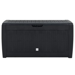 Boîte de stockage jardin Anthracite 119x48x60 cm Polypropylène 