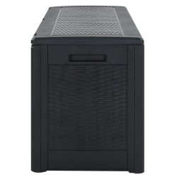 Boîte de stockage jardin Anthracite 119x48x60 cm Polypropylène 