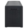 Boîte de stockage jardin Anthracite 119x48x60 cm Polypropylène 
