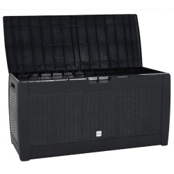 Boîte de stockage jardin Anthracite 119x48x60 cm Polypropylène 