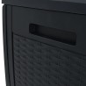 Boîte de stockage jardin Anthracite 119x48x60 cm Polypropylène 