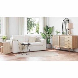 Tapis Couleur sable 140 x 200 cm Coton 