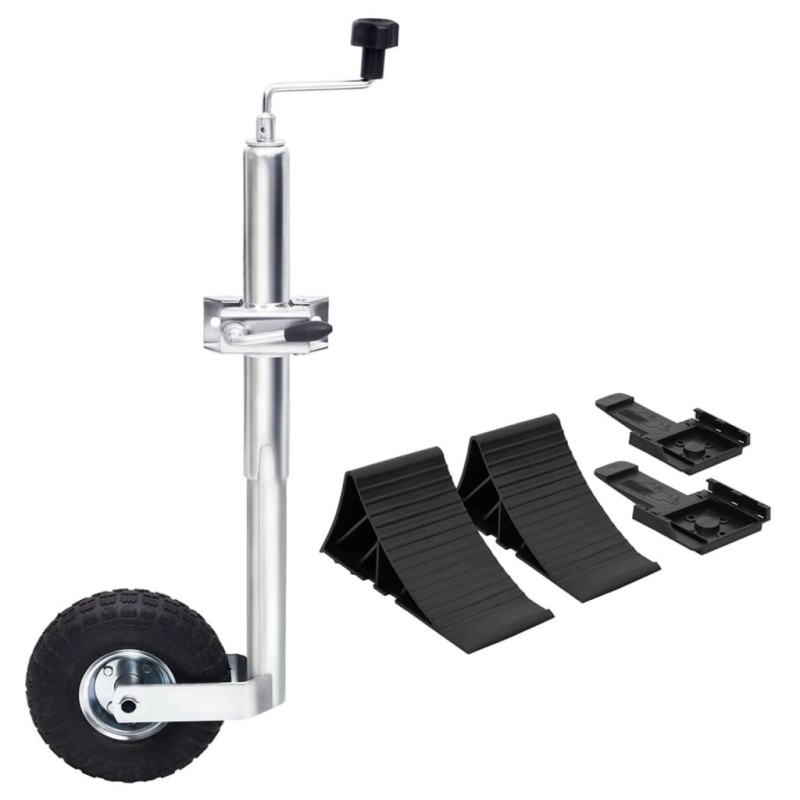 Roue jockey 48 mm avec 1 pince divisée et des cales de roue 
