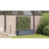 Jardinière de jardin avec treillis 3 pcs gris clair 120x40x143 cm 