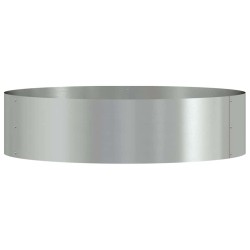 Planteur en métal gris Galvanisé Métal Grand Planteur gris Rond 