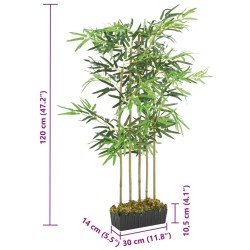 Bambou artificiel 730 feuilles 120 cm vert 