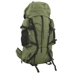 Sac à dos de randonnée vert armée 100 L tissu oxford 