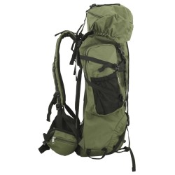 Sac à dos de randonnée vert armée 100 L tissu oxford 
