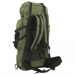 Sac à dos de randonnée vert armée 100 L tissu oxford 