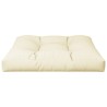 Coussin de palette crème 70x70x12 cm tissu 