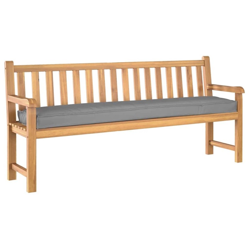 Coussins de palette pour banc 2 pcs Gris 200x40x8 cm en tissu Oxford 