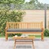 Coussins de palette pour banc 2 pcs Gris 200x40x8 cm en tissu Oxford 