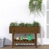 Lit surélevé de jardin marron miel 101x30x69 cm bois pin massif 