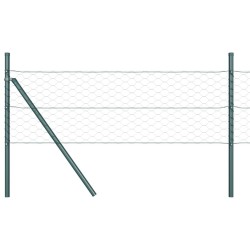 Clôture hexagonale verte 0,4x25 m acier 
