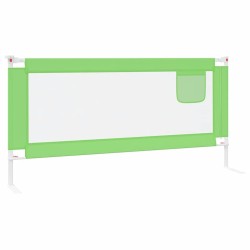 Barrière de sécurité de lit d'enfant Vert 190x25 cm Tissu 