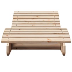 Chaise longue 205x60x31,5 cm bois massif de pin 