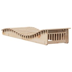 Chaise longue 205x60x31,5 cm bois massif de pin 
