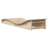 Chaise longue 205x60x31,5 cm bois massif de pin 