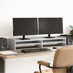 Support de moniteur sonoma gris 100x24x16 cm bois d'ingénierie 