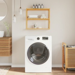 Étagère de salle de bain à 3 niveaux murale 60x15x54 cm bambou 