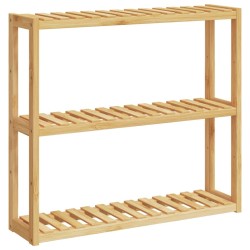 Étagère de salle de bain à 3 niveaux murale 60x15x54 cm bambou 