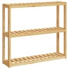 Étagère de salle de bain à 3 niveaux murale 60x15x54 cm bambou 