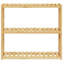 Étagère de salle de bain à 3 niveaux murale 60x15x54 cm bambou 