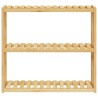 Étagère de salle de bain à 3 niveaux murale 60x15x54 cm bambou 