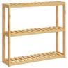 Étagère de salle de bain à 3 niveaux murale 60x15x54 cm bambou 