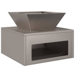 Brasero 50 x 50 x 40 cm acier corten 