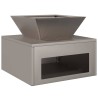 Brasero 50 x 50 x 40 cm acier corten 