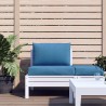 Coussins de palette lot de 2 bleu mélangé tissu 