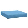 Coussins de palette lot de 2 bleu mélangé tissu 