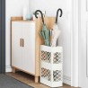 Porte-parapluie Treillis avec stockage Blanc 28 x 12 x 41 cm Acier 