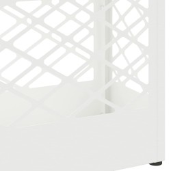 Porte-parapluie Treillis avec stockage Blanc 28 x 12 x 41 cm Acier 
