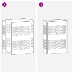 Porte-parapluie Treillis avec stockage Blanc 28 x 12 x 41 cm Acier 