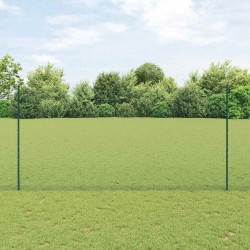 Poteaux de clôture 5 pcs U-Channel vert 160 cm en acier 