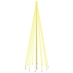 Sapin de Noël avec piquet 732 LED blanc chaud 500 cm 