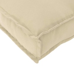Coussin Pallet pour banc beige 140x40x8 cm en tissu Oxford 