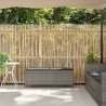 Banc de jardin avec coussin gris 110x30x40,5 cm résine tressée 
