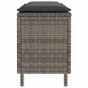 Banc de jardin avec coussin gris 110x30x40,5 cm résine tressée 