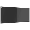 Protection Murale de Cuisine Gris Foncé 90x40x0,6 cm Verre Trempé 