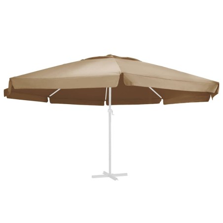 Tissu de remplacement pour parasol d'extérieur Taupe 610 cm 
