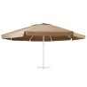 Tissu de remplacement pour parasol d'extérieur Taupe 610 cm 