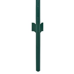 Clôture en grillage métallique avec poteaux Acier 25x0,75m Vert 