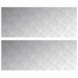 Plaques en Aluminium Antidérapantes à Motif en Damier - 2 pcs - 100x40 cm 