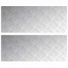 Plaques en Aluminium Antidérapantes à Motif en Damier - 2 pcs - 100x40 cm 