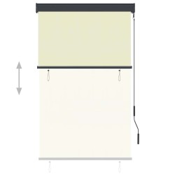 Store roulant d'extérieur 100 x 250 cm Crème 