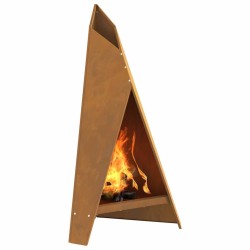 Pyramide de Cheminée Noir 58x36x100 cm Acier 