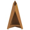 Pyramide de Cheminée Noir 58x36x100 cm Acier 